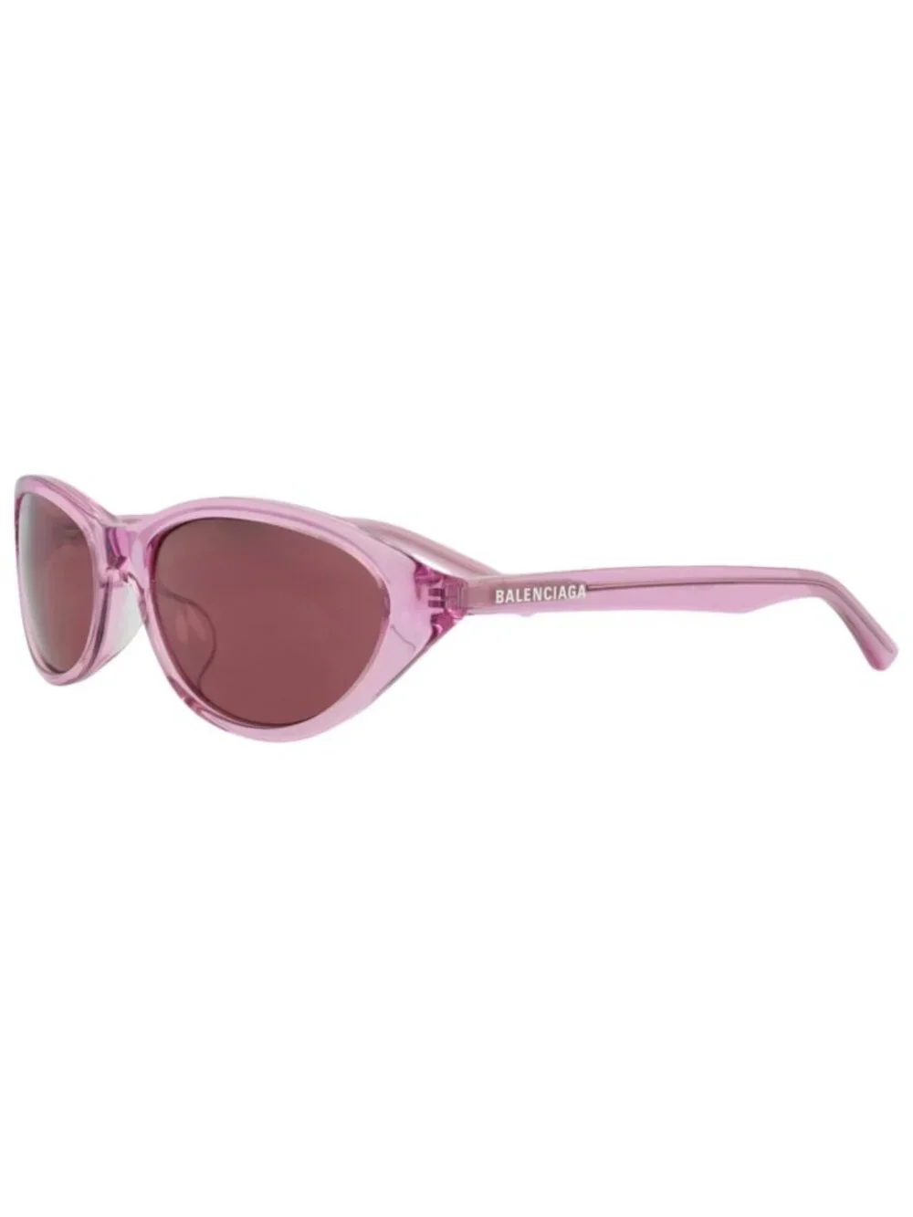 New Balenciaga Women's Sunglasses Cat Eye Recycled Acetate Frame Violet Violet